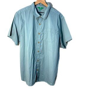 dip Blue Casual Button Down Shirt Lightweight Men XLT Cotton Pocket NWT